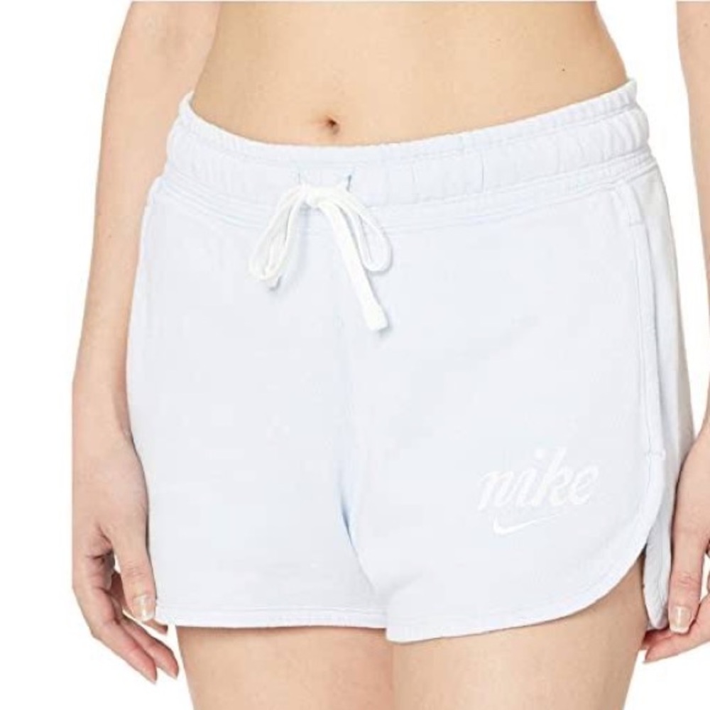 Nike Washed Drawstring Womens Active Shorts Size M, Color: Half Blue/Summit